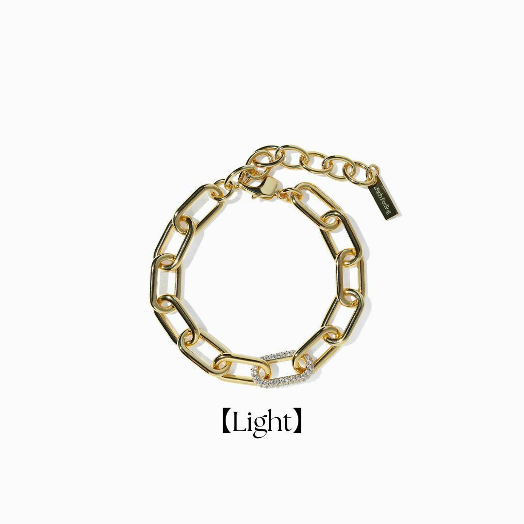 Motion Light Chain Bracelet【Luxe】(Gold) | Rich Feeling